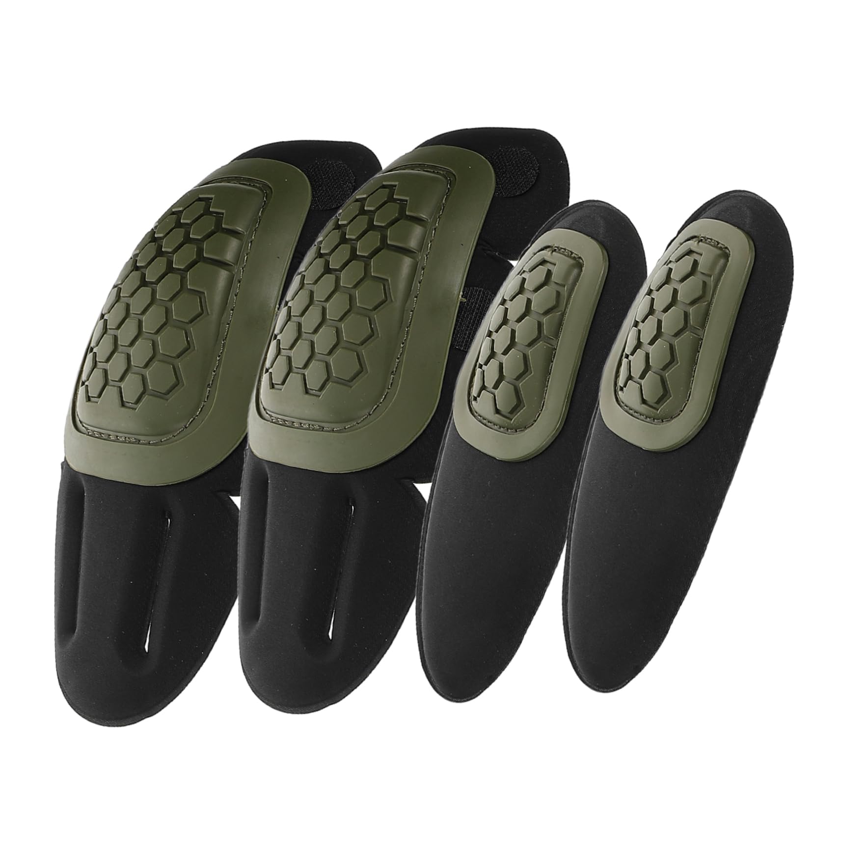 SOESFOUFU 4-piece Knee Elbow Pads Set Safety Guard for Outdoor Sports Skateboarding Hunting Army Enthusiasts Green