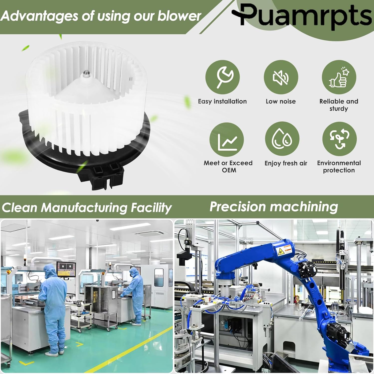 AC Heater Blower Motor - Compatible with Subaru, Toyota, Lexus Vehicles - Legacy/Outback 2010-2019, Sienna 2007-2010 (Front), RX350 2007-2009 - Replace# 72223AG06A