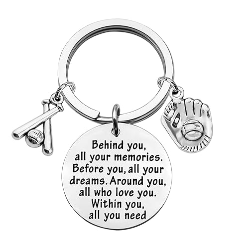FEELMEM Baseball Player Keychain - Baseball Mom Gift
