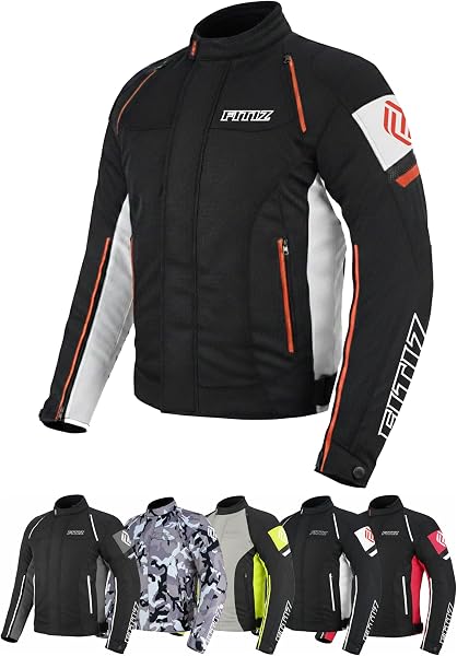 Premium Motorcycle Jacket Men for Adventure/Touring with Cordura Textile Summer Winter Windproof Bike Jacket for Racing, Riding Removeable CE Approved Protections - 1