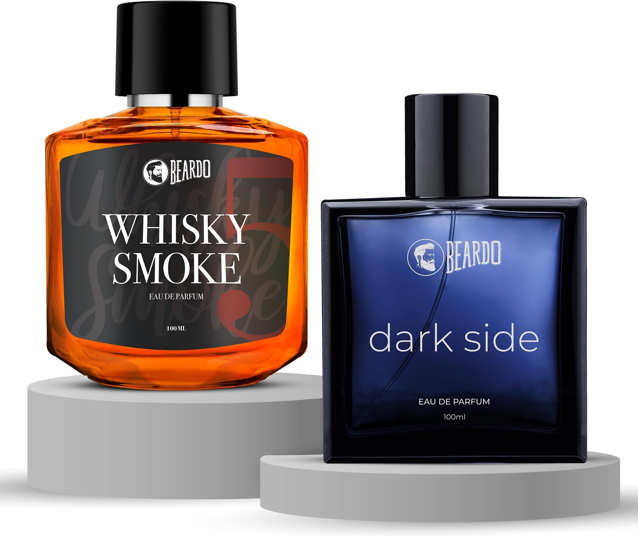 BEARDO Dark Side And Whisky Smoke Perfume for Man, 100ml X 2| Eau De Parfum | Premium, Strong & Long Lasting Fresh Scent Fragrance For |Premium Perfume for Men | Gift For Friends | Gift For Men