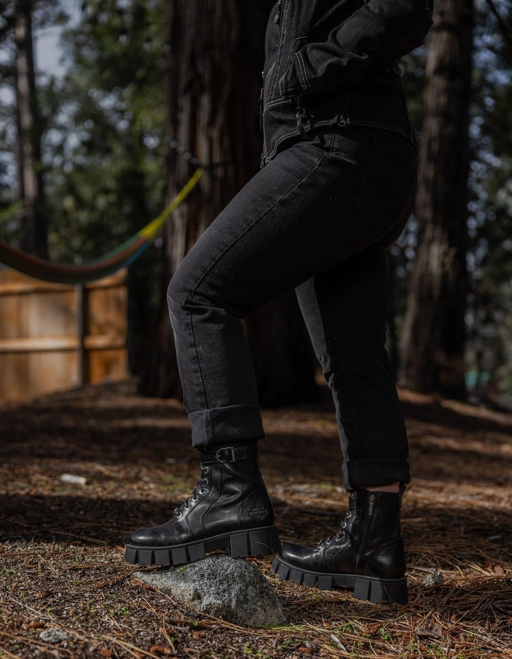 Harley-Davidson Women's Uplift Buckle 6-Inch Black Fashion Boots D84807