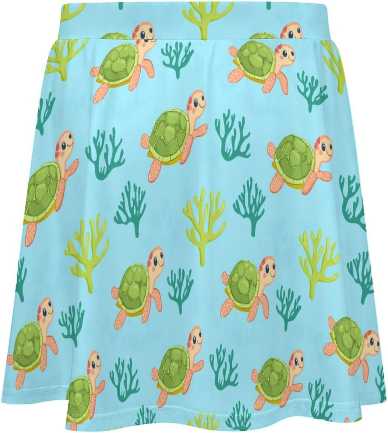 Sea Turtle Women Tennis Skirt Print Golf Skirts Mini Casual Workout Skorts