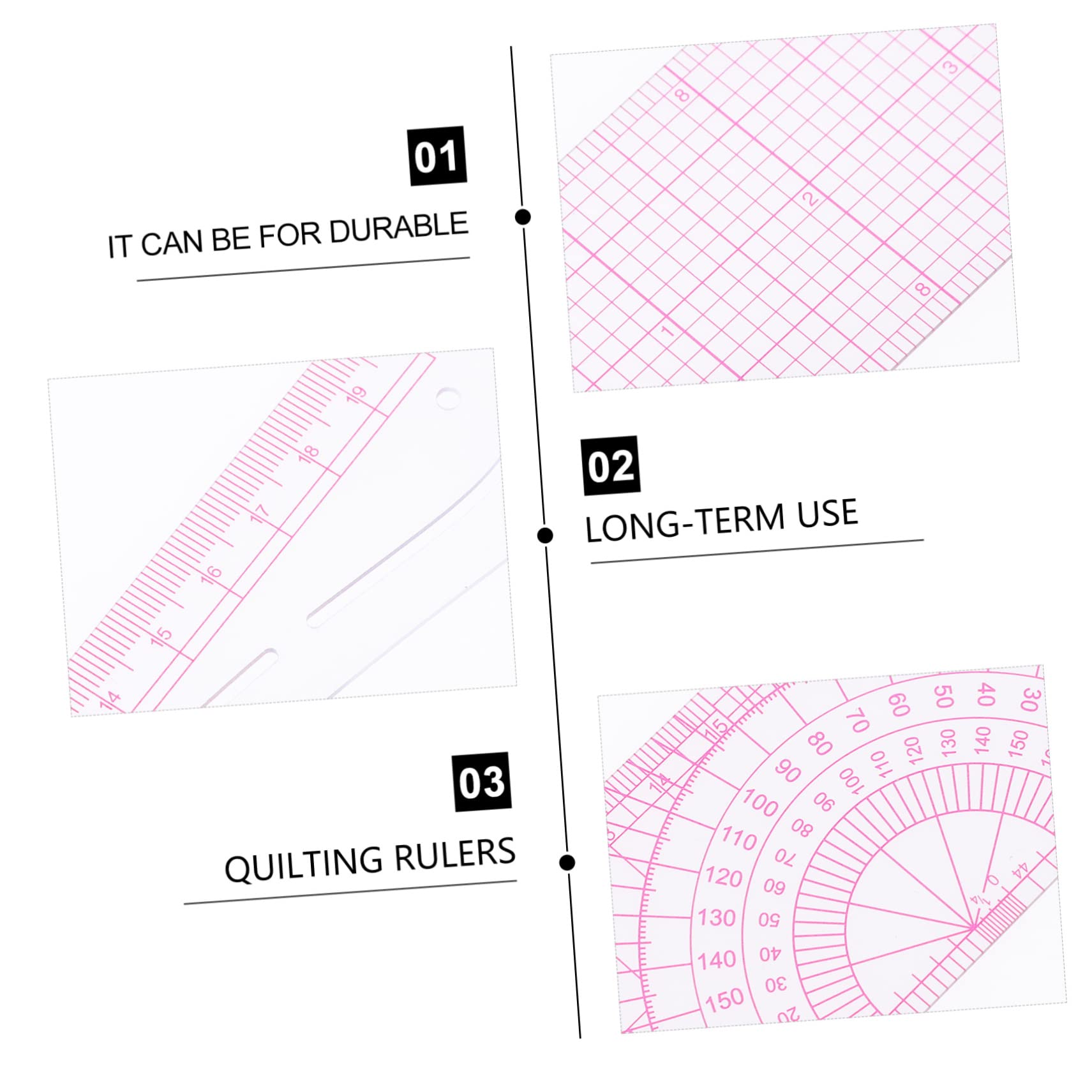 ARTIBETTER Reglas Transparentes Curvas Para Costura Y Acolchado Herramienta Resistente Para Dibujo Y Corte Manual Para Principiantes Y Diseñadores De Ropa 4 Piezas X 4