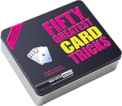 Marvin's Magic - Fifty Greatest Card Age 8+ Tricks Set - Children & Adults Magic Card Set - Includes Card Illusions, Close up and Mind Reading Tricks - Comes In Gift Set Tin - Suitable for +