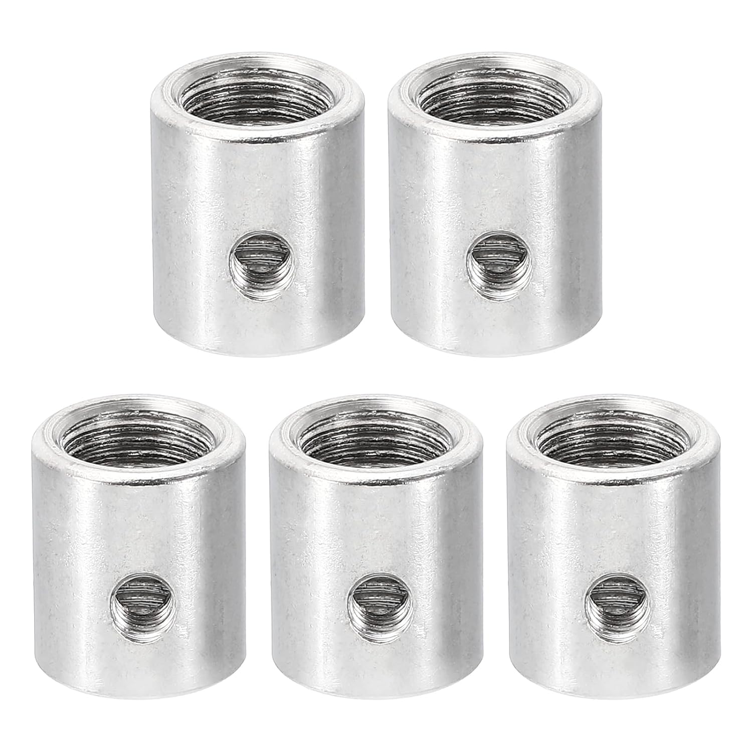 M10xM8x16mm Thread Reducing Nuts, 5 Pcs Round Coupling Nut Female Fine Thread Reducer Sleeve Pipe Fitting Adapters Connector for Lamp Gooseneck Hose