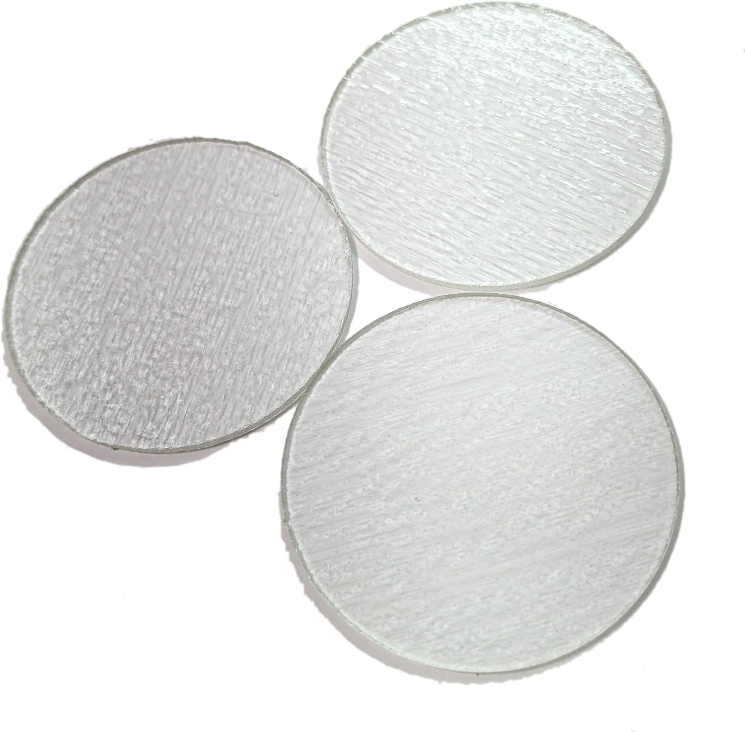 Clear Fusible Glass Circles - COE 90 Bullseye Glass - 3.6" Diameter (6)