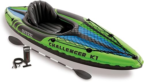 Miniatura 2 de Intex Challenger K1 Kayak deportivo inflable para 1 persona, con remos y bomba