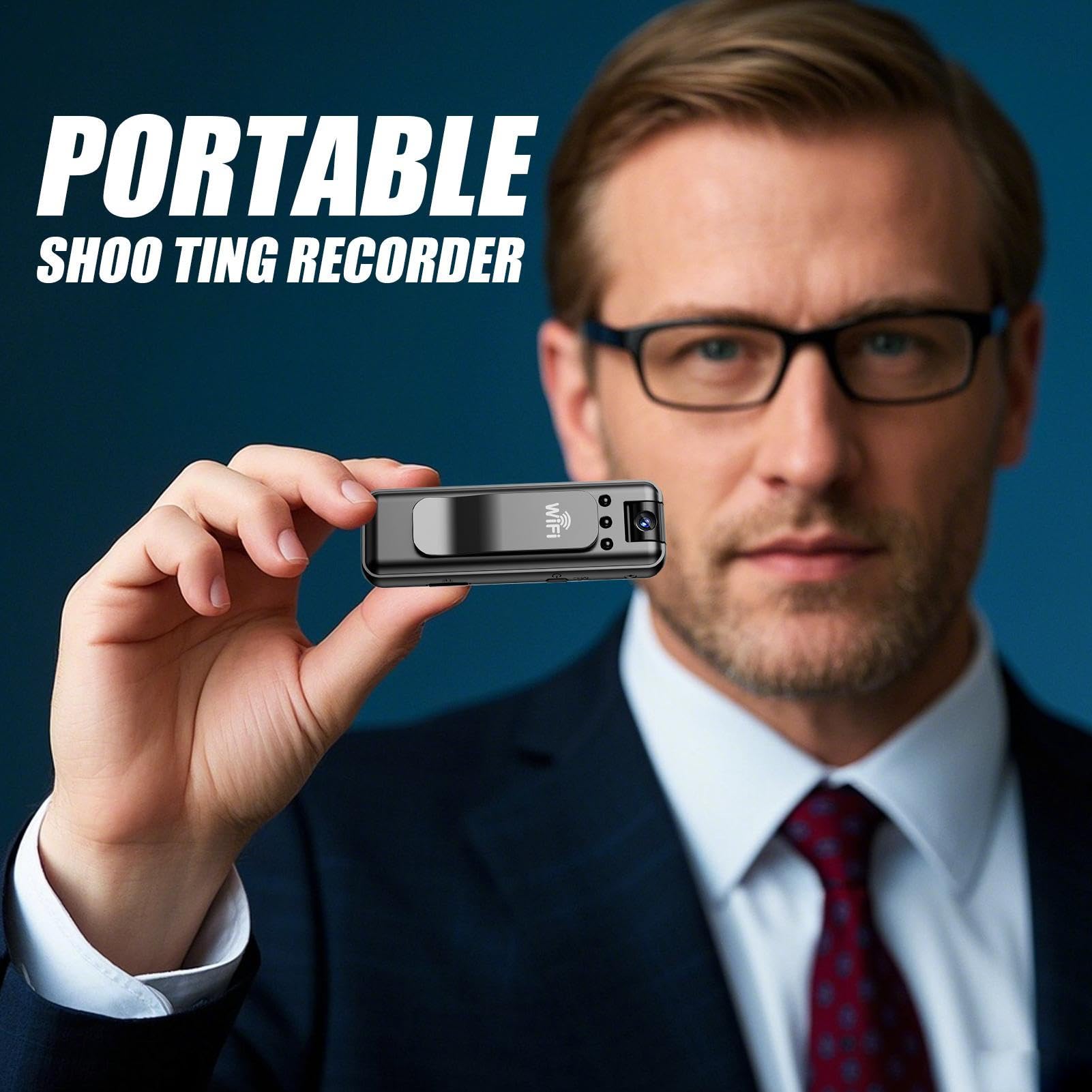 Cámara corporal personal, cámara de acción portátil, videocámara compacta con clip, grabadora de video portátil, ideal para exteriores, viajes, ciclismo, seguridad, hombres, mujeres y uso civil