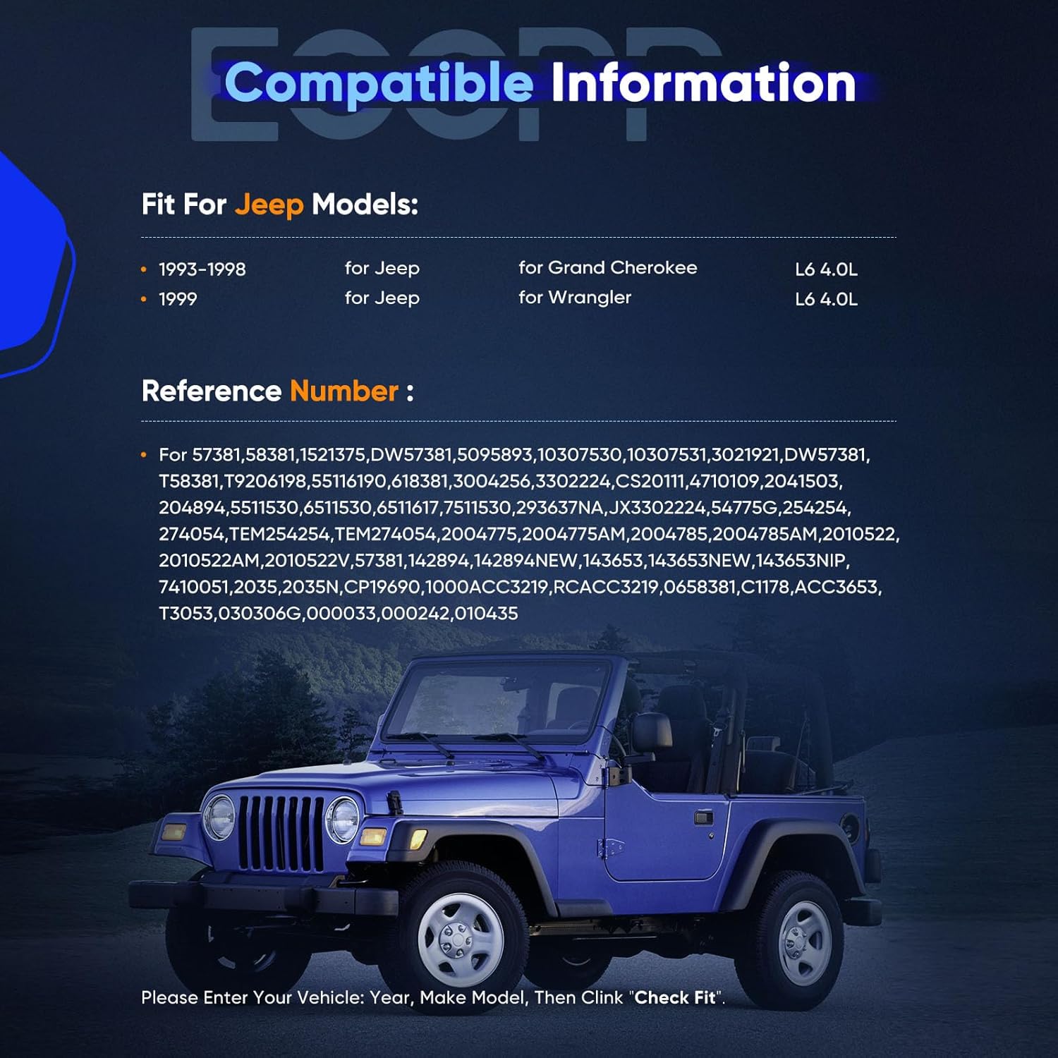 ECCPP A/C Compressor with Clutch 1993-1998 Fit for Jeep Grand Cherokee 4.0L AC Compressor