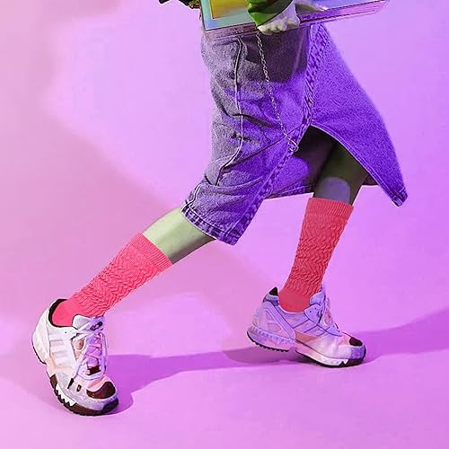 Miniatura 5 de Calcetines holgados para mujer, calcetines elásticos de los años 80 y 90, extra largos, calcetines hasta la rodilla