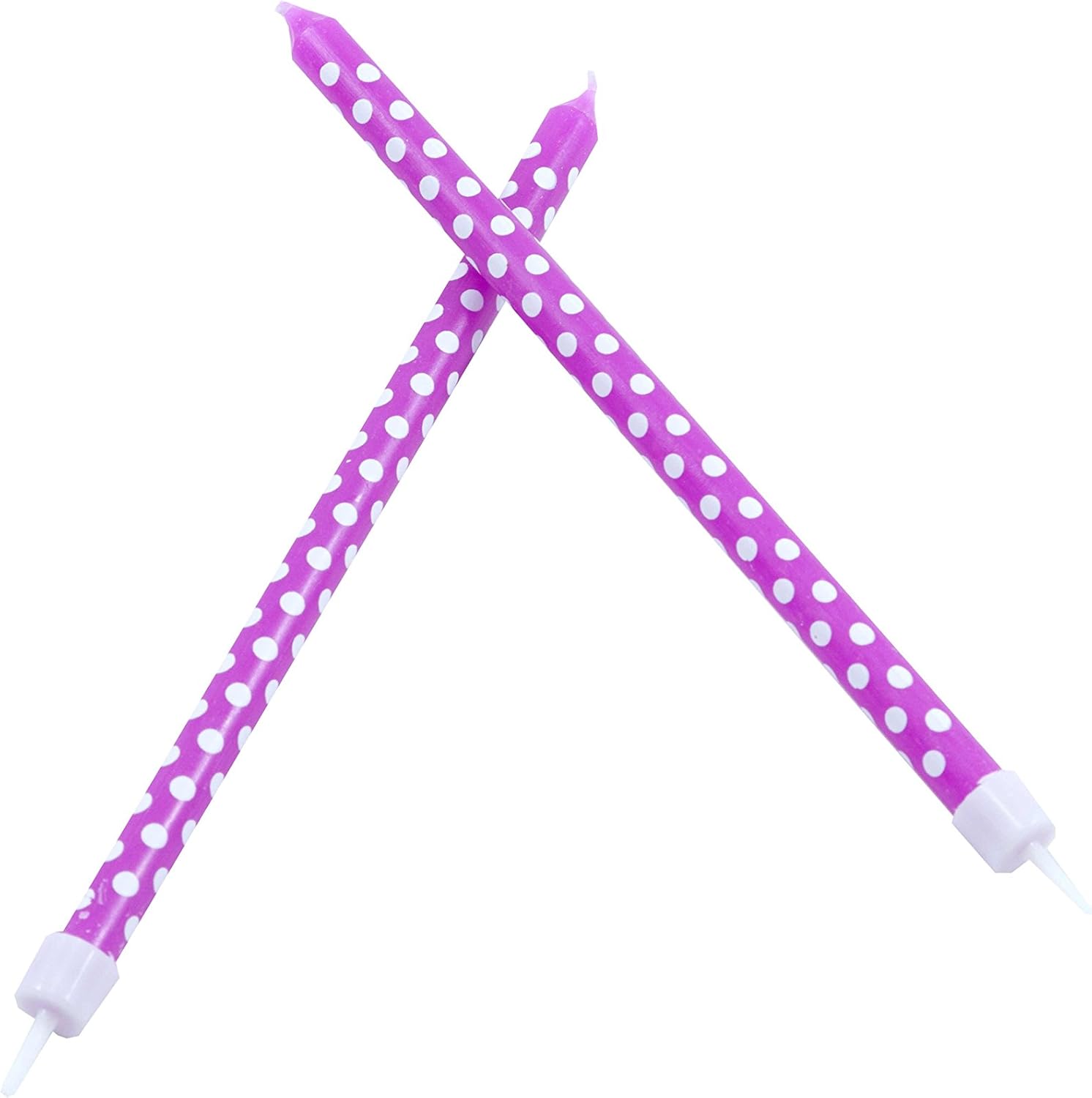 R Ideas Limited Long Party Candles and Holders, Purple, 1