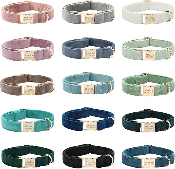 Uiopa Personalised Dog Collars with Name & Phone Number, Custom