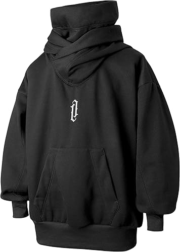 Miniatura 2 de Niepce Inc Streetwear - Sudadera con capucha pesada de gran tamaño con polaina para el cuello para