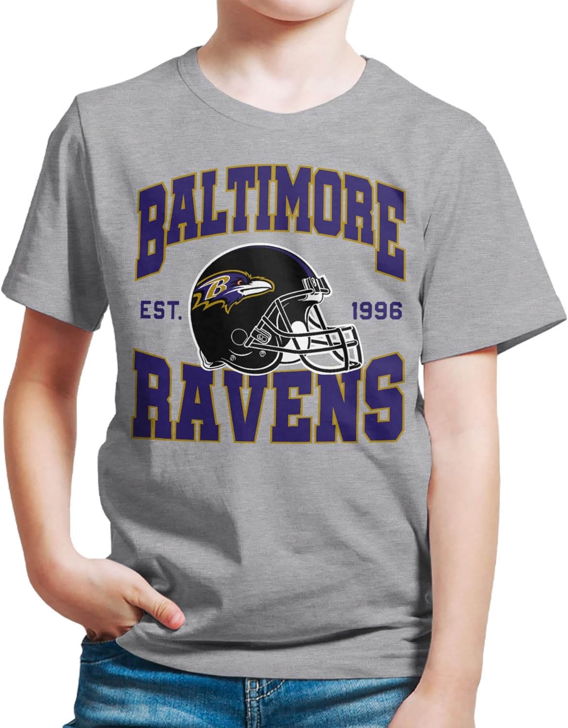 Junk Food Clothing x NFL - Team Helmet - Kids Short Sleeve Fan Shirt for Boys and Girls - Officially Licensed NFL Apparel