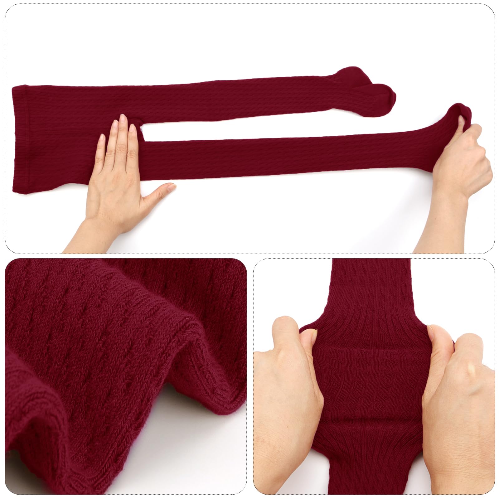 BOOPH Collant per bambine e bambini, in cotone lavorato a maglia