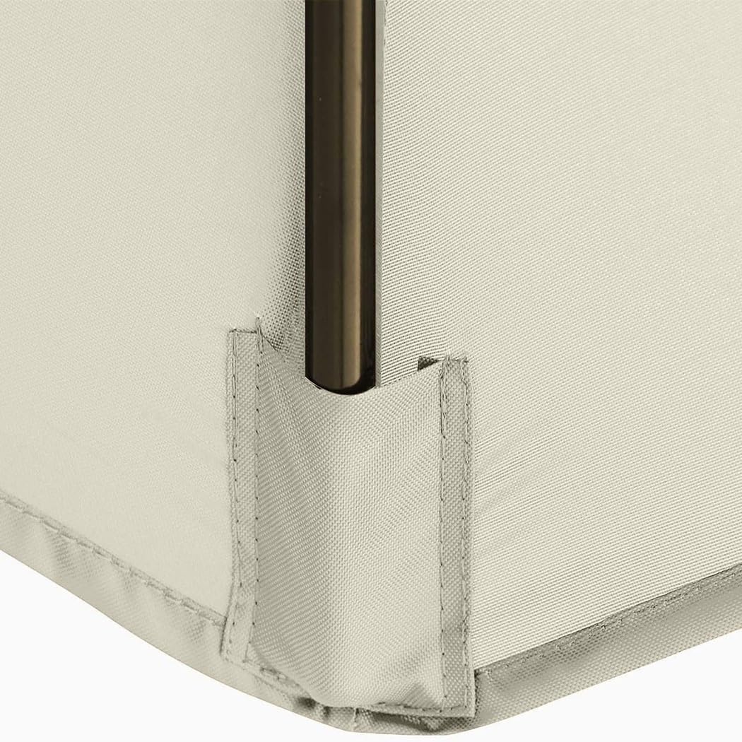 Parasol tarasowy, zapasowy baldachim 350 cm, czarny pokrowiec do ogrodu, na plażę, podwórko, basen, pasuje do parasoli 2/2,3/2,5/2,7/3/3,5 m