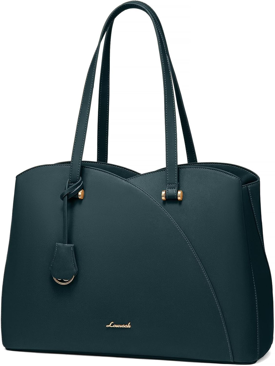LOVEVOOK 17.3 Inch Laptop Bag for Women, Teacher Work Tote Bags Laptop Bag, Leather Computer Bag Large Purses Handbag Professional Briefcase, Teal 17.3 inch Teal