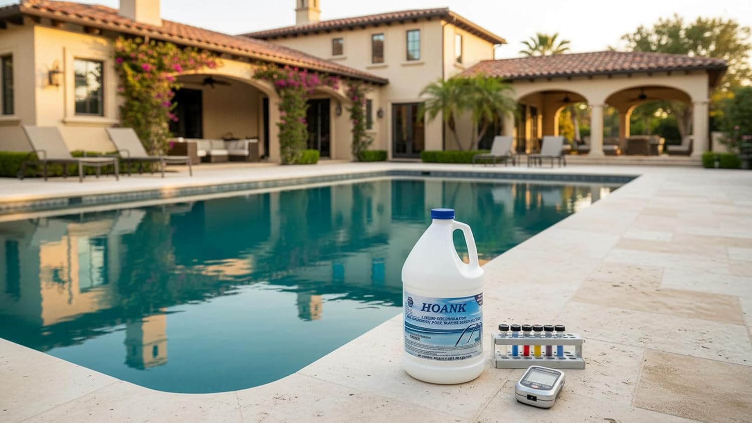 (4 Gallons) - Pool Shock Liquid Chlorine for Swimming Pools, 12.5% Sodium Hypochlorite, Treatment for Clear Water and Algae Control in Above Ground & Inground Swimming Pools - Ready-to-Use