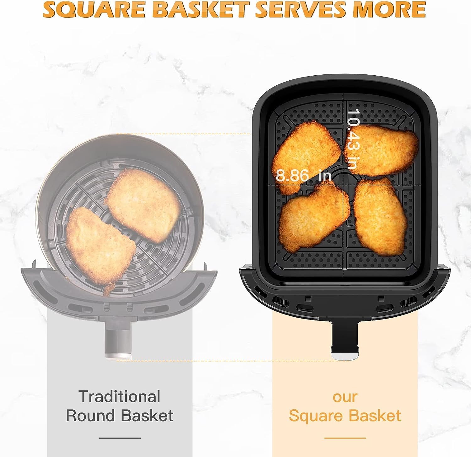 EUARY Friggitrice Ad Aria Calda 7,5 Litri, Air Fryer XXL con 17 Programmi, 1700W Friggitrice Senza Olio per 6-8 persone, LED Touch Screen, 32 Ricette Cartacee[Cinque lingue compreso l'italiano]