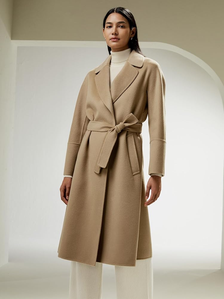 Amazon.com: LilySilk Wool Cashmere Blend Womens Coat Double-Faced