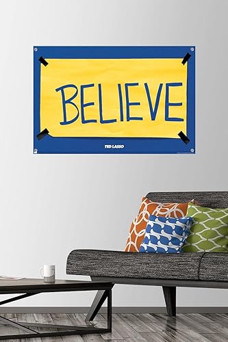 Miniatura 2 de Trends International Ted Lasso - Póster de pared Believe, 22.375 x 34 pulgadas, paquete de póster premium y alfiler