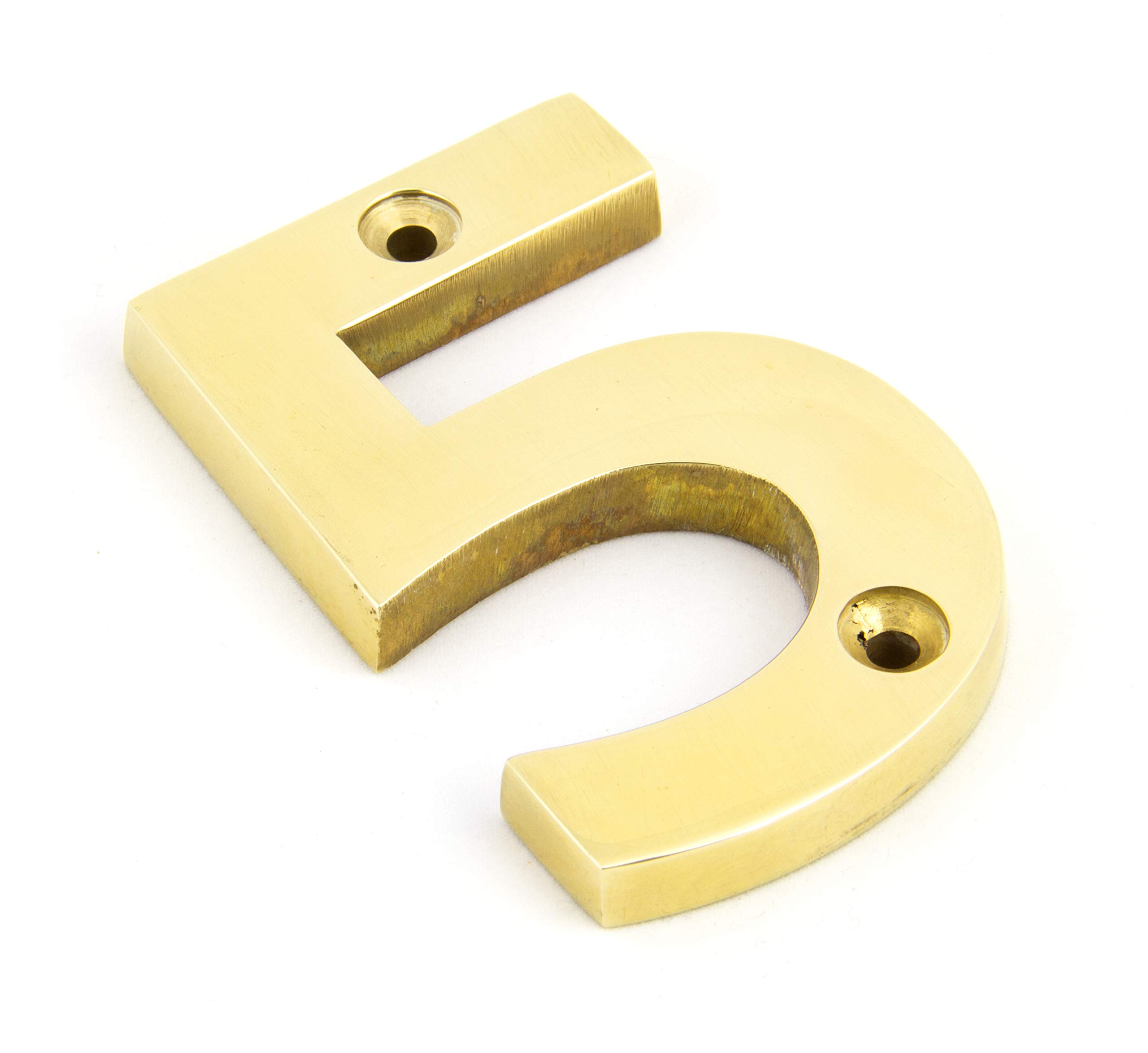 From the Anvil 83715 Numeral 5 - Polished Brass