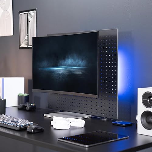 Miniatura 2 de VIVO Soporte articulado para tablero de clavijas para monitor único, se adapta a pantallas de hasta 32 pulgadas y tableros de clavijas de hasta 0.25