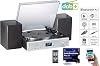 auvisio Music System: Turntable / Digitizer DAB+ CD Bluetooth MC USB MP3 80 W (Compact System with Turntable HiFi System with Turntable Toner)