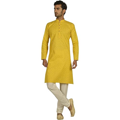 Tathastu Mens Cotton Kurta Pyjama Set