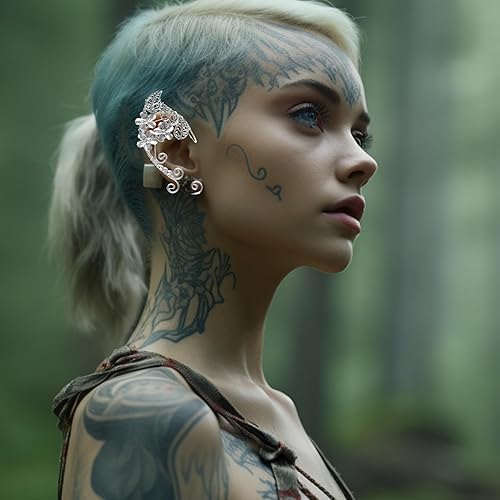 Miniatura 2 de Pendientes de oreja de elfo, hechos a mano de OwMell hechos a mano, de hada, elfo, cosplay, fantasía, disfraz de novia, aretes de boda para orejas