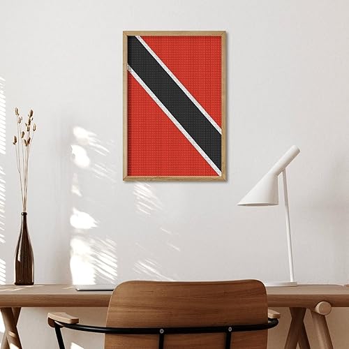Miniatura 5 de Flag of Trinidad and Tobago Square Full Drill Diamond Wall Art Kits for Adults Crystal Picture Home Decor
