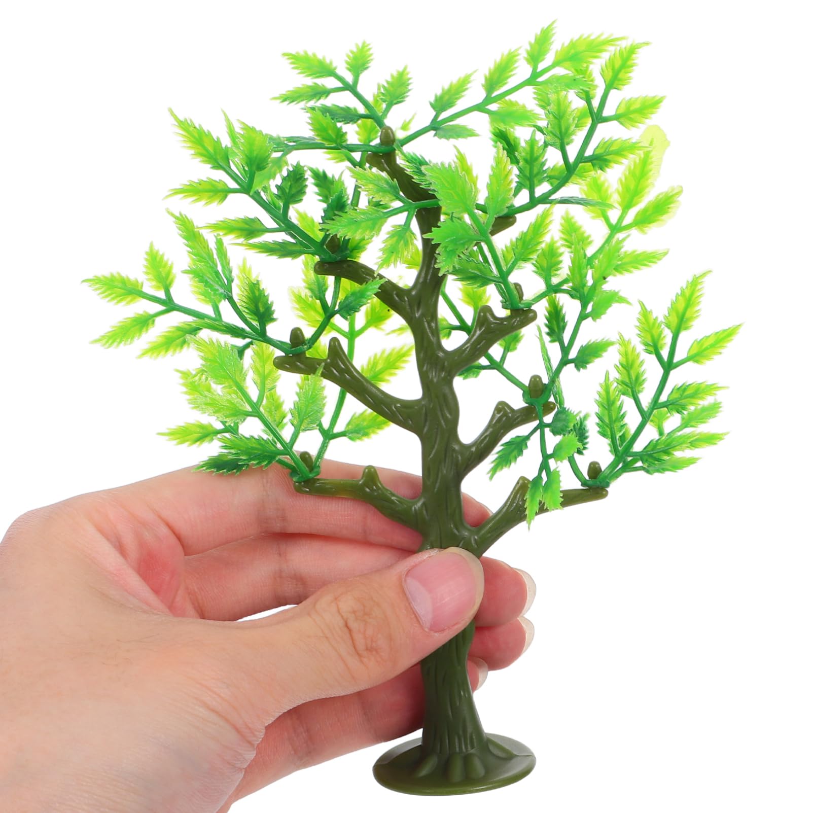 TOYANDONA - Lote de 12 árboles en miniatura de plástico para maquetas y dioramas escalera accesorios para casa de muñecas y jardín de hadas