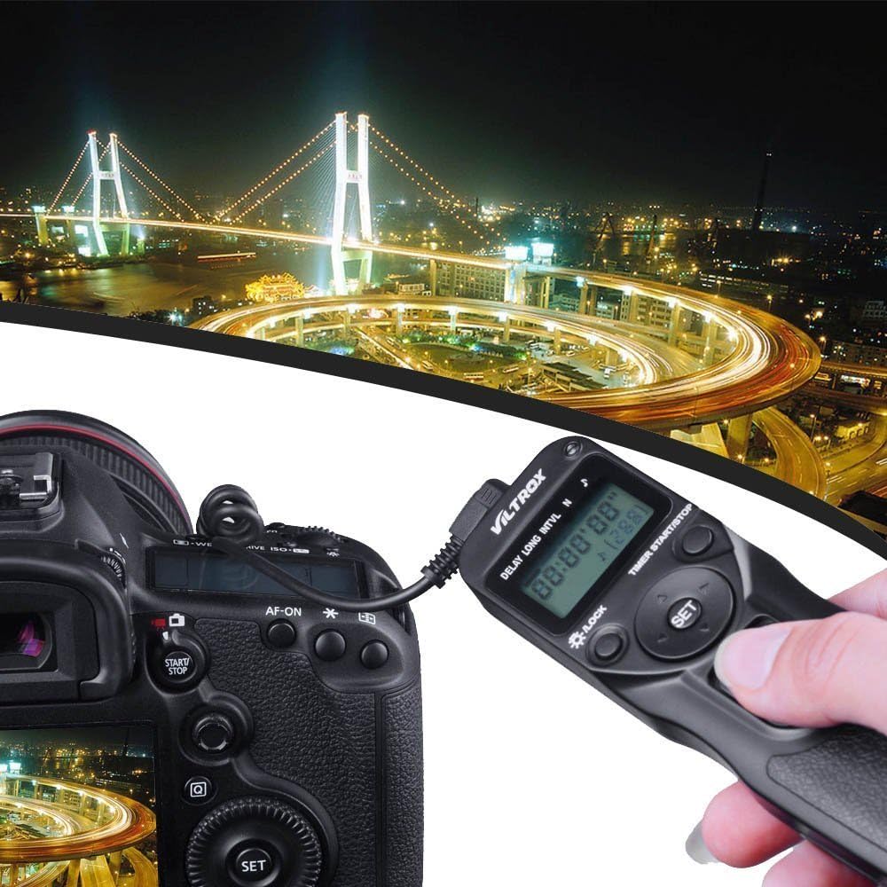 VILTROX MC-C3 connected to Canon camera