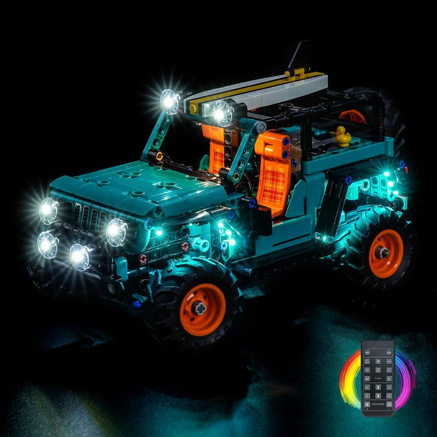LED Lighting Compatible with LEGO 42227 Jeep Wrangler Rubicon SUV - JUST Lights,Light Kit Compatible with LEGO Technic 42227,NOT Included The Model