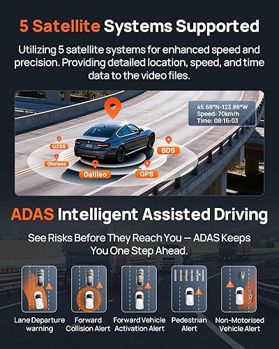 Miniatura 6 de 70mai Cámara de tablero dual A810S 4K frontal y trasera, STARVIS 2 HDR Super Night Vision, detección de movimiento AI y estacionamiento 24/7