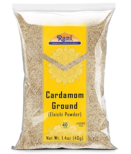 Miniatura 1 de Rani Cardamomo (Elachi) Molido, especia india en polvo, 1.4 oz (40 g)  Todo natural  Sin color añadido  Apto para gluten  Vegano  Sin OMG  Sin sal