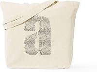 Vista 1 de CafePress A Is For Austen - Bolsa reutilizable de lona color beige natural