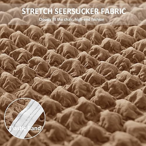 Miniatura 3 de JHLD Funda elástica tapizada para banco de Seersucker para comedor, protector de asiento de banco, funda elástica para banco de comedor con falda