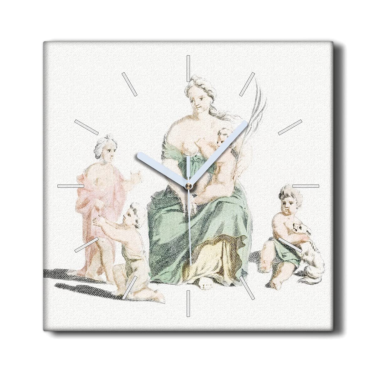 Horloge sur Toile Coloray 30x30cm créez un salon chaleureux pour toute la famille