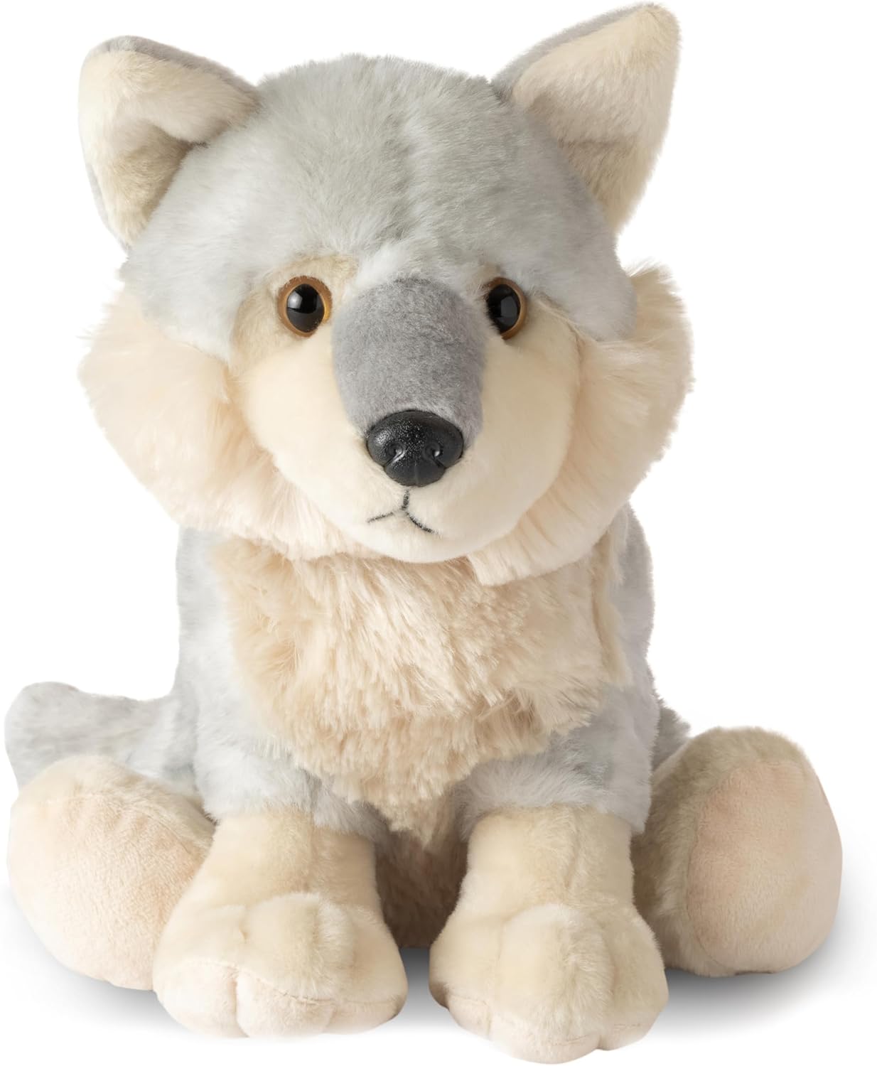 The Petting Zoo Wolf Stuffed Animal, Gifts for Kids, Wild Onez Zoo Animals, Grey Wolf Plush Toy 12 inches - Image 2