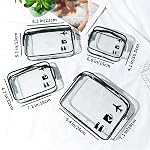 4 Pcs Clear Travel Toiletry Bag, TSA Approved Liquids Bag Waterproof Toiletries Travel Essentials Organizer, Transparent Cosmetic Bag for Women