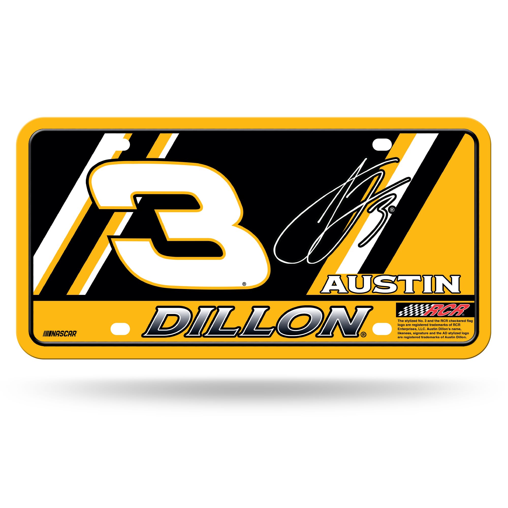 Rico Industries NASCAR Racing Austin Dillon Auto-Anhänger aus Metall, 15,2 x 30,5 cm, ideal für LKW/Auto/SUV