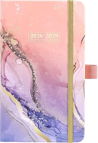 Agenda de bolsillo 2026-2028, agenda mensual de 3 años 2026-2028, enero de 2026 a diciembre de 2028 (36 meses), 4 x 6.2 pulgadas, calendario mensual