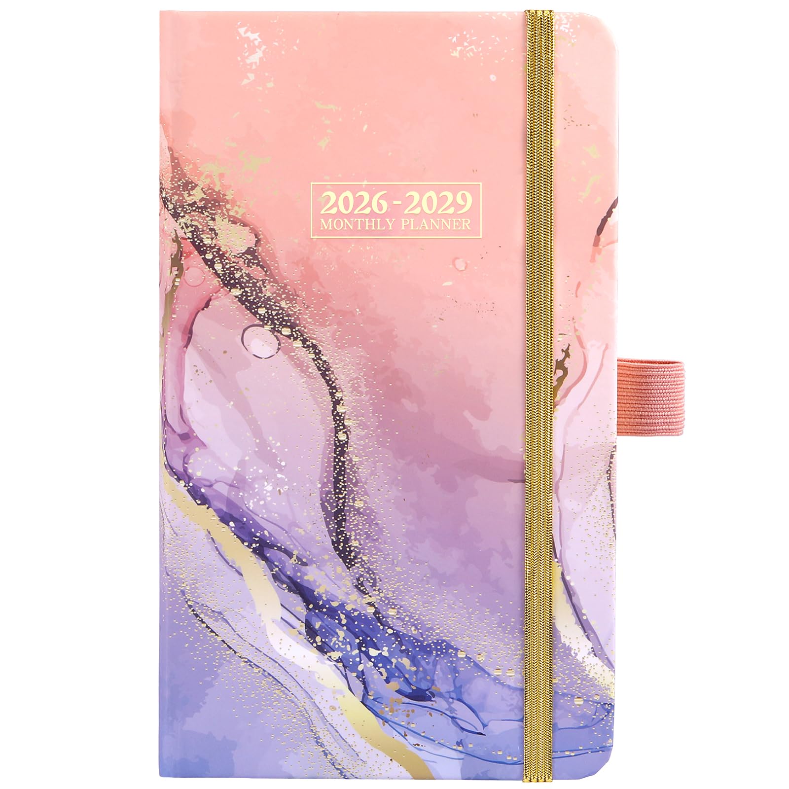 2026-2029 Pocket Planner/Calendar, 3 Year Monthly Planner 2026-2029, Jul. 2026 - Jun. 2029(36 Months), 4" x 6.2", Small Monthly Purse Calendar with Pen Holder, Elastic Closure, Inner Pocket