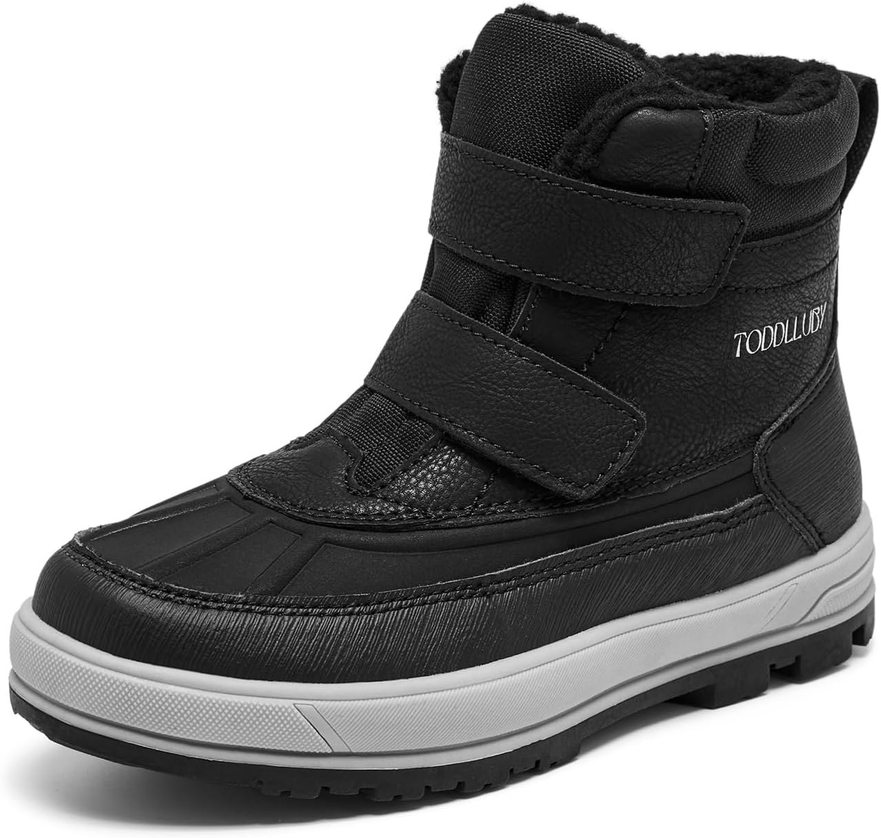 Boys Girls Snow Boots Faux Fur Lined Winter Ankle Boots Outdoor Waterproof Slip Resistant Comfortable Cold Weather Boots Little Kid/Big Kid