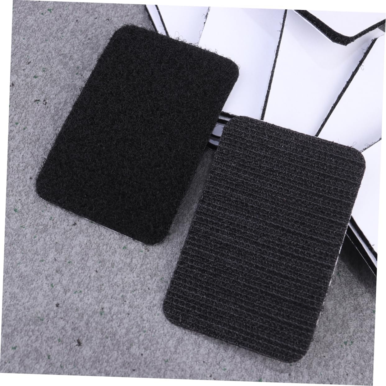 STOBOK 20pcs Double-Sided Self-Adhesive Rectangular Carpet Stickers for Home Black Tape for Fixing Sofa Bed and Carpets Living Room and Office
