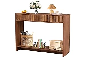 Mid Century Farmhouse Fluted Entryway Table