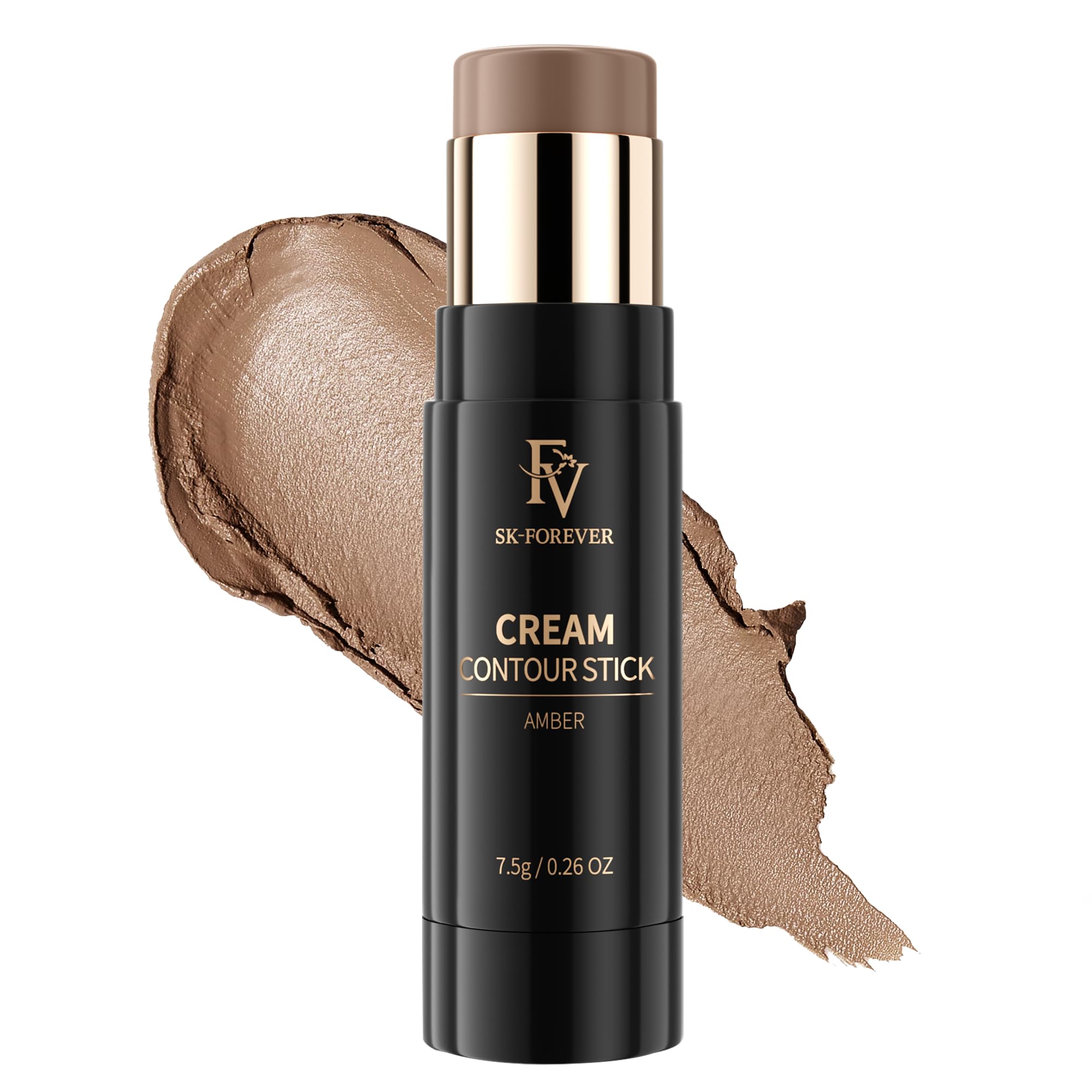 FV Cool Toned Contour Stick, Blendable & Smooth, Natural Finish, Waterproof & Long Lasting Face Shaping Makeup for Beginners, For Fair/Light Skin Tones, Cruelty-free, 01 Amber