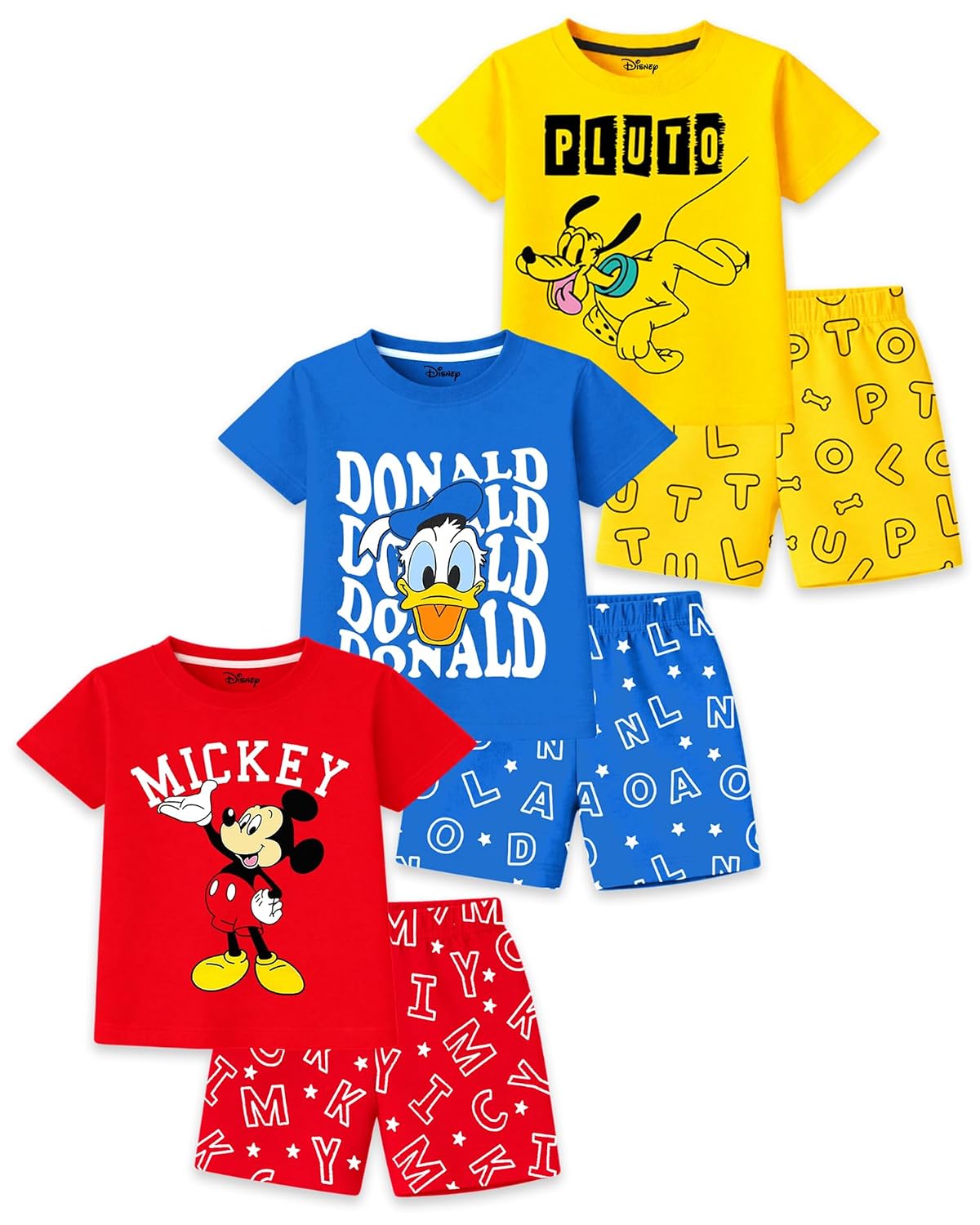 Kuchipoo © Disney Boys Regular Fit Cotton T-Shirts and Shorts Set | Pack of 3 - Review, Price and Buying Guide